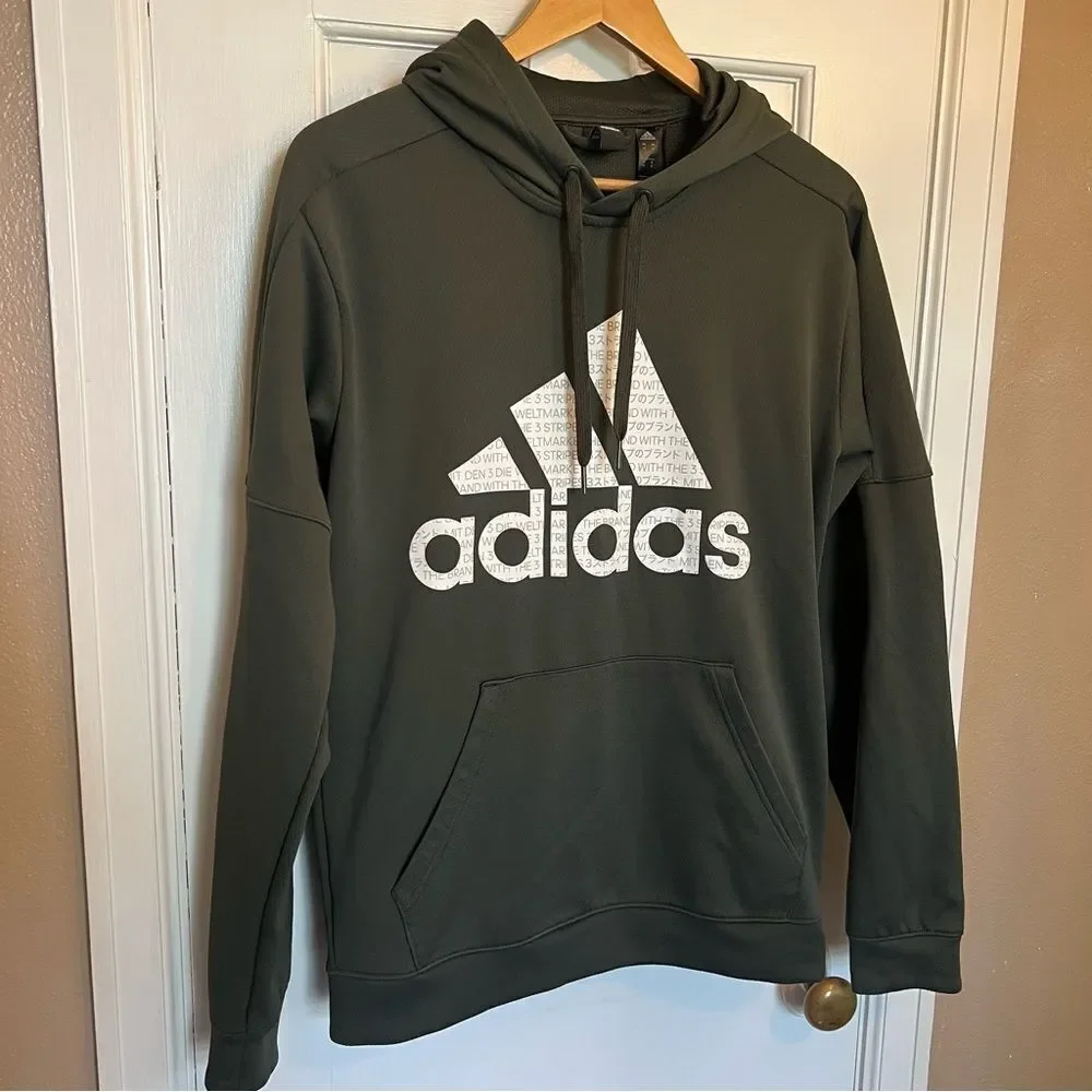 Adidas Men's Forest Green Hoodie